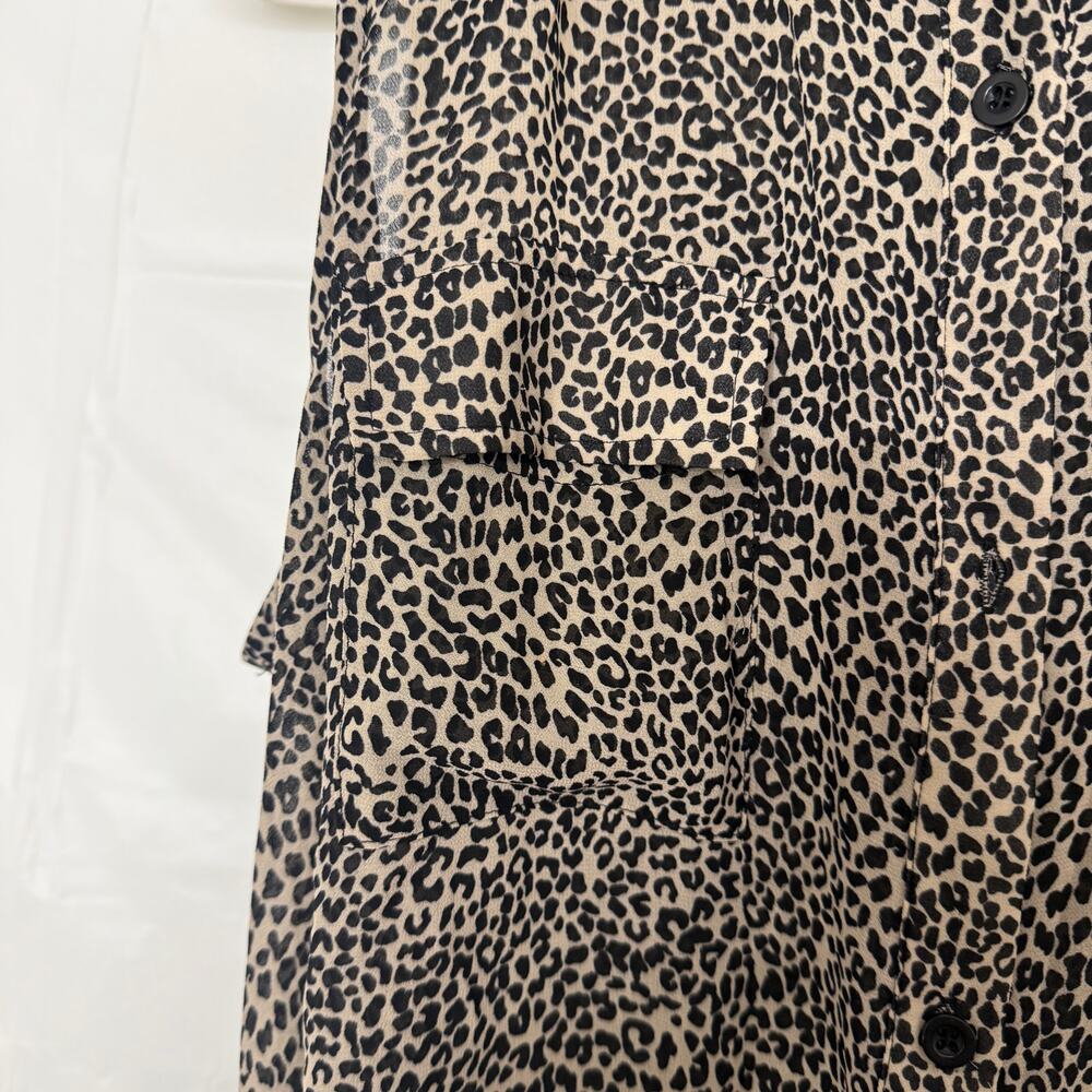 Torrid semi sheer leopard print blouse tank - Picture 2 of 5